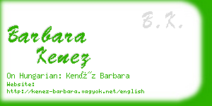 barbara kenez business card